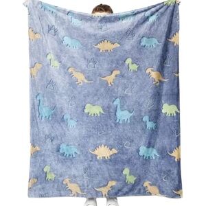Dinosaur Glow-in-Dark Plush Blanket